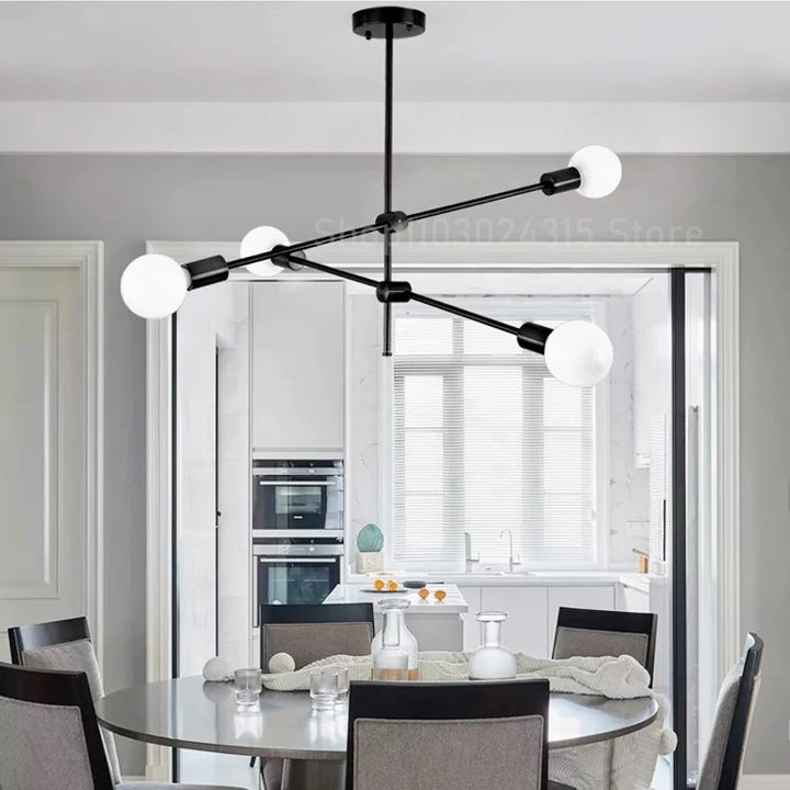 Modern Led Chandelier Home Decoration Luminaires Long Pole Design Hanging Lamps Living Room Kitchen Restaurant Lighting Lamp