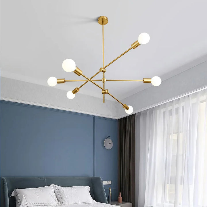 Modern Led Chandelier Home Decoration Luminaires Long Pole Design Hanging Lamps Living Room Kitchen Restaurant Lighting Lamp