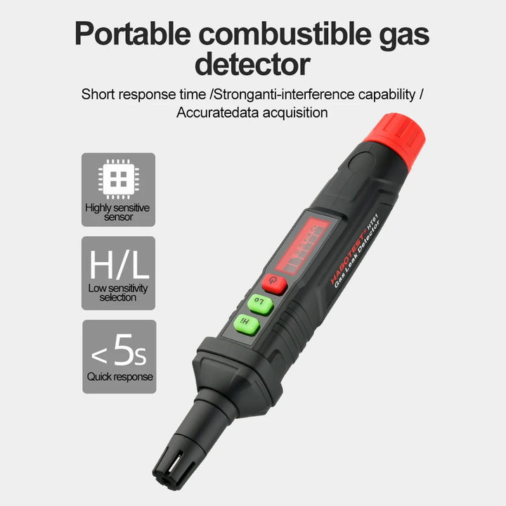 Gas Leak Detector Combustible Gas Detector HT59 HT60 HT61 0-1000PPM Sound & Screen Alarm Mini Gas Detector For Natural Methane